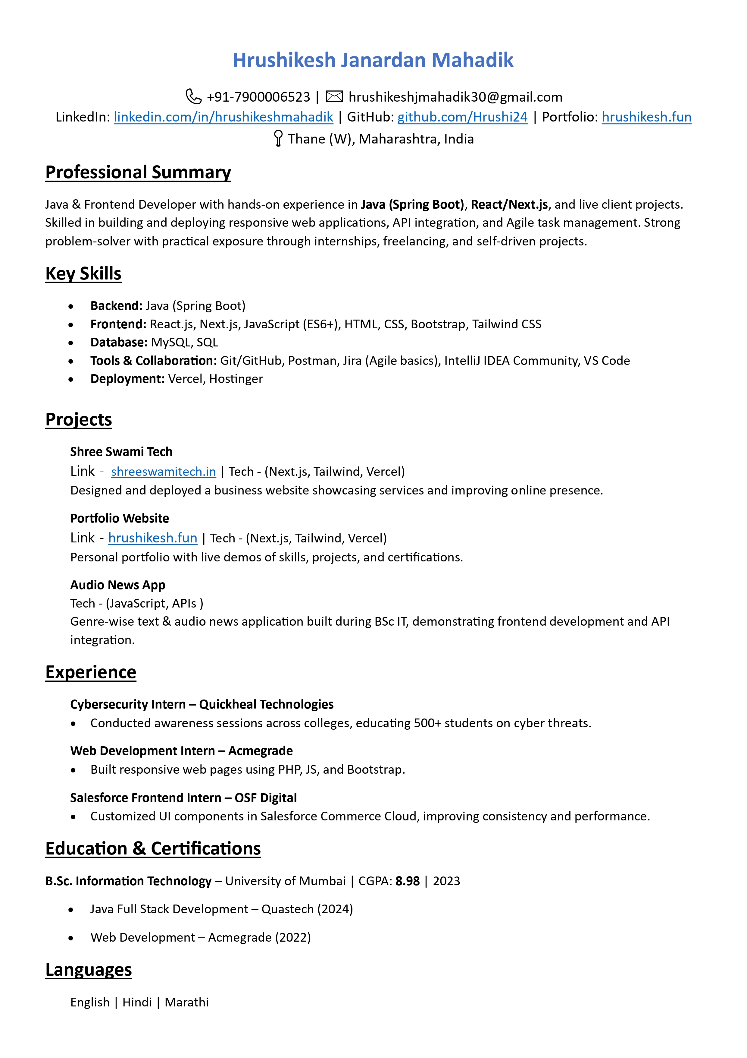 Resume